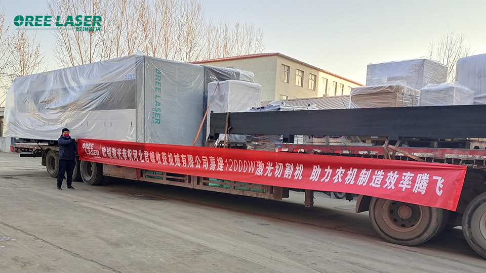 Two sets of 10,000-watt equipment are shipped together! The Ou Rui laser 10,000 watt cutting machine is highly sought after by users!(图2)